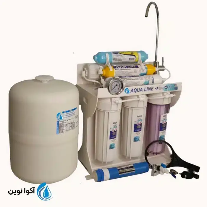 تصفیه آب آکوا لاین 7 مرحله ای با فیلتر الکالاین قلیایی Ro7orp