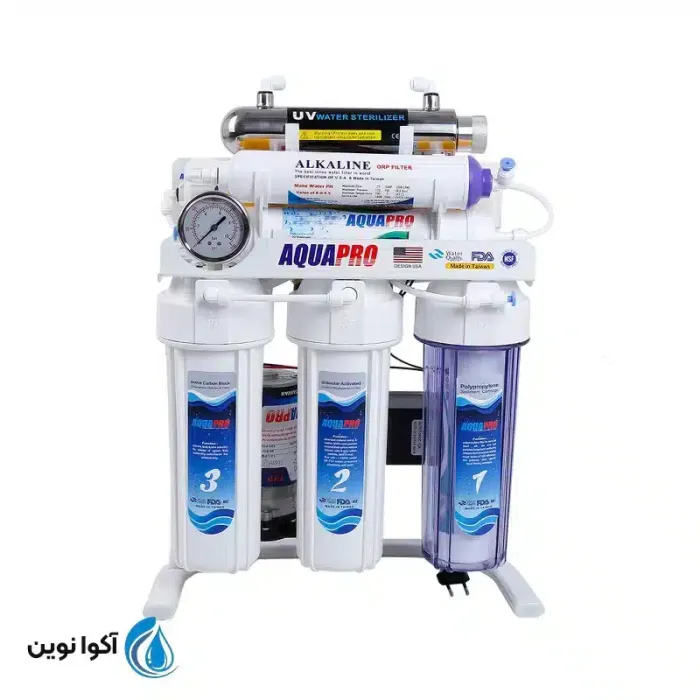 دستگاه تصفیه آب خانگی آکوا پرو RO8_UV_ORP_S