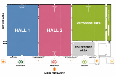Solarex exhibition floor plan